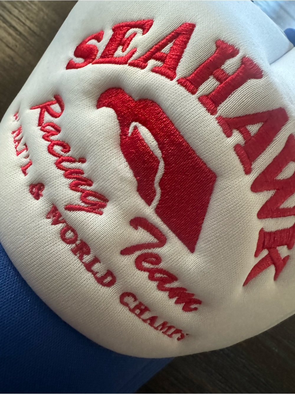 SEAHAWK RACING TEAM” ACC 80’S RETRO MIAMI TRUCKER A FRAME HAT - Picture 5 of 9